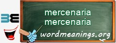 WordMeaning blackboard for mercenaria mercenaria